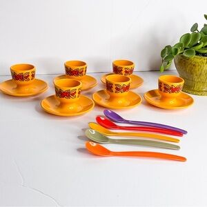 MID CENTURY MODERN German Egg Cup Holders - Scandinavian Design - Set Of 6 - NIB